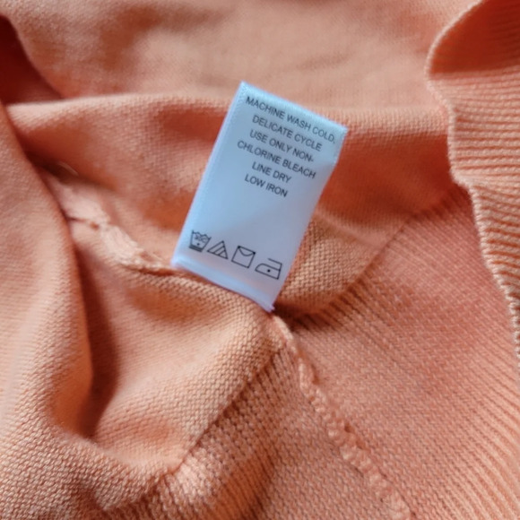 JESSICA LONDON Coral Orange Button Down Cardigan Sweater SIZE 18/20 - Picture 8 of 11